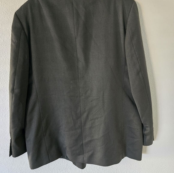 Jones New York Sports Coat 48L Gray Wool 6Button Small Hole In Back Career - Picture 14 of 15
